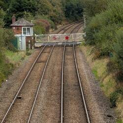 Bahnübergang auf englisch - einfach ein Gatter