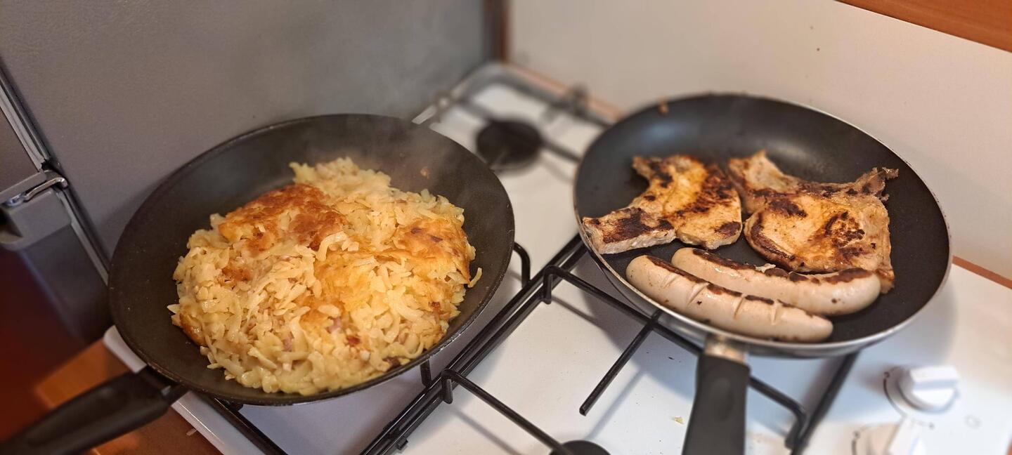 Im Chalet kochen....