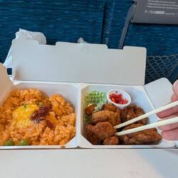 Ekibento - chicken with rice and pickled ginger