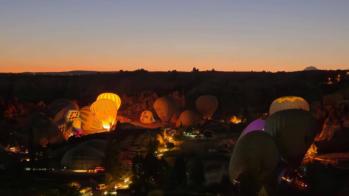 Anglühen um 6:00 Uhr.