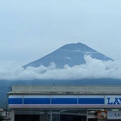 Mount Fuji with a Lawson Convenience Store in the foreground!
