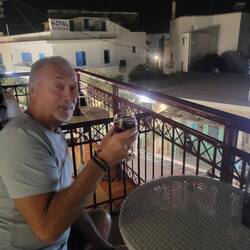 Our new digs. Definitely a step down but we took advantage of our balcony.