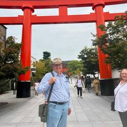 The first gate - the climb will occasionally wipe our smiles away