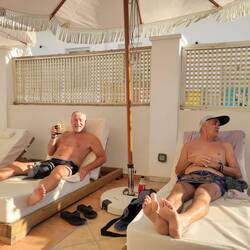 A little downtime after a great day of exploring.