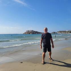 The beach to the south of our neighborhood. It was really windy so not many at the beach.