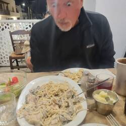 That what was left after we'd both served ourselves.