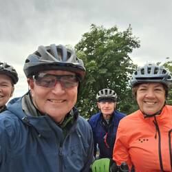Some cold cyclists - Murray and Cathy