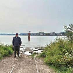 Adrian at the Confluence of the Saône and Rhône Rivers