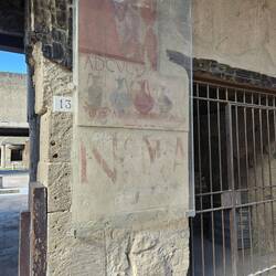 Price list outside wine shop