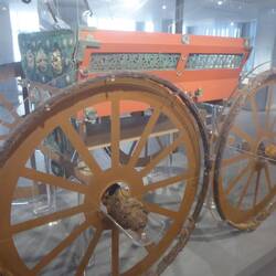 The bridal carriage in the museum