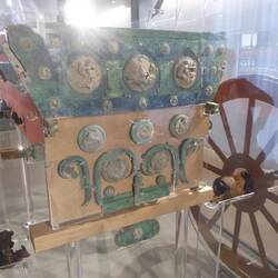 Details of bronze and silver medallions