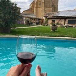 My albergue had an ice cold pool, perfect for a foot soak!
