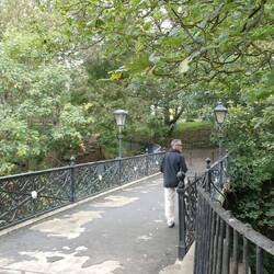 Recycling at it's best ... formerly a rail bridge in Ripon, re-purposed as a foot bridge in Filey