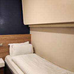 Our cabin is a little sparse but adequate for snoozing