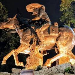 Equestrian statue of Emiliano Zapata Salazar in Cuernavaca.
