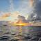 Levé de soleil sur les motus de Tahaa