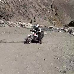 Steep hill after river crossing - best place for a breakdown