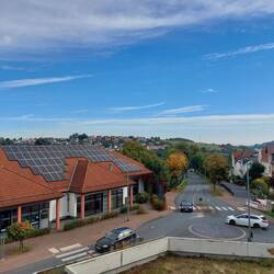 Schöner Ausblick von der Treppe