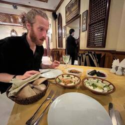 Dushanbe is a bigger city, with ✨restaurants✨. We gorged on Middle Eastern food and felt no regrets.