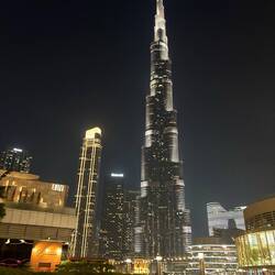 Burj Khalifa, world's tallest building, 828 meters.