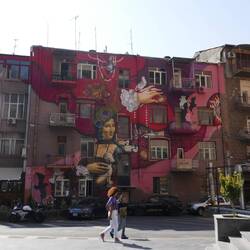 Street murals by well-known Armenian artists