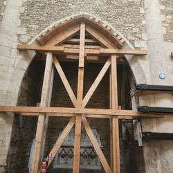 A bit of reinforcement for the church window