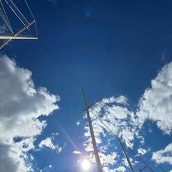 It was warm on the top deck when the sun came out.