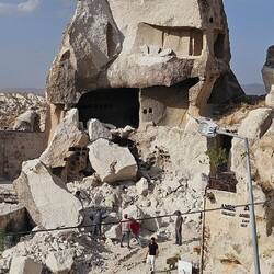 Der Abriß schreitet vorann.