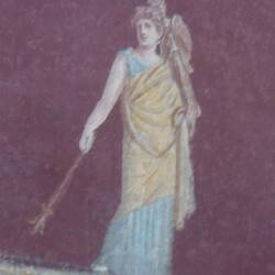 Athena (?) With a wand and the palladium