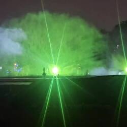 Abbildung vom Maccu Pichu auf dem Wassernebel