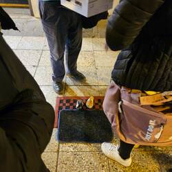 Kaninchenverkauf in der Fußgängerzone