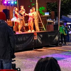 Strange dancing at the Asian food market.