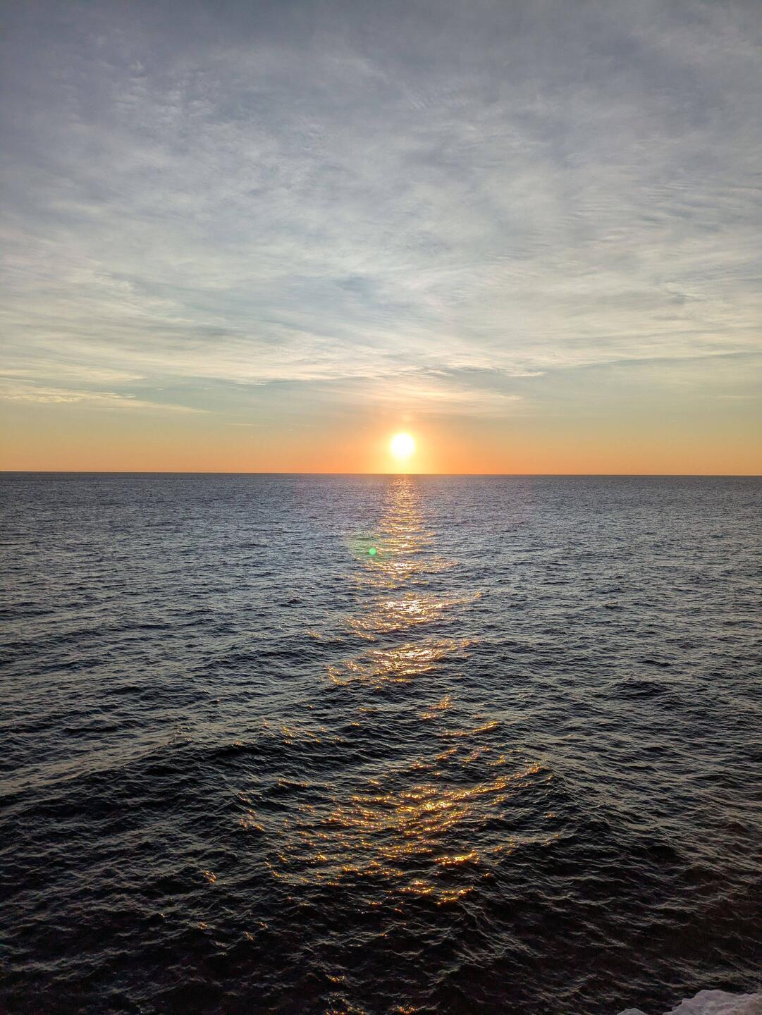 Sonnenaufgang auf der Höhe von Rom