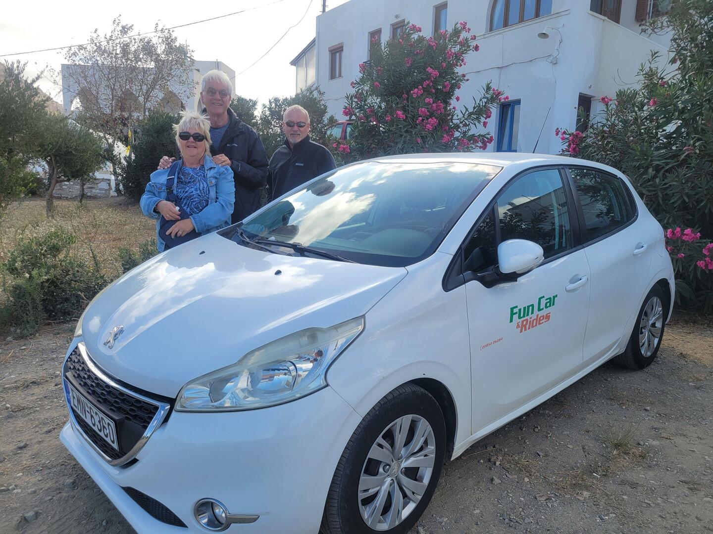 Our little Fun car. There was enough room for Mike in the backseat.