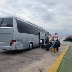 Transfer from ferry terminal to the hotel. Usually in 12 passenger van