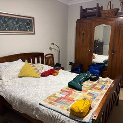 Our lovely Warmshower hosts Stig and Kerry's spare room