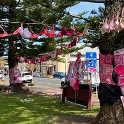 Milton turned pink for breast cancer awareness