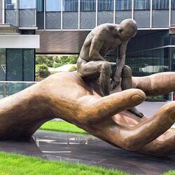 Another by Lorenzo Quinn: Hand of God.