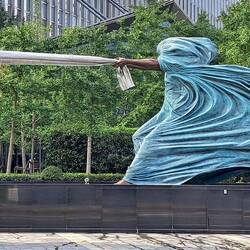 Interesting sculpture near our hotel: The Force of Nature by Lorenzo Quinn