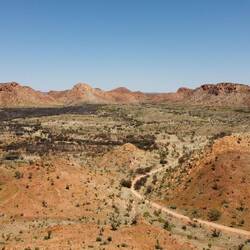 Blick in den Meteroitenkrater