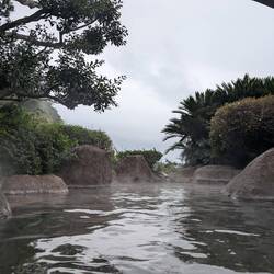 And soak quietly. The water is about knee height so you sit on the bottom or side with just legs in