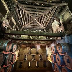Aging room, building was built in the 1700s