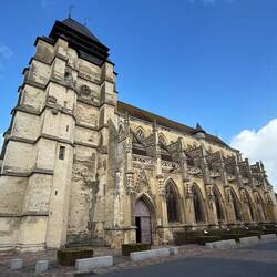 Église Saint-Michel. Damaged but not destroyed in WW2 it was restored in the 1950s