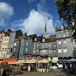Honfleur buildings note how many are covered in slate