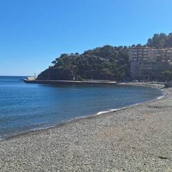 Pebble beach but beautiful water