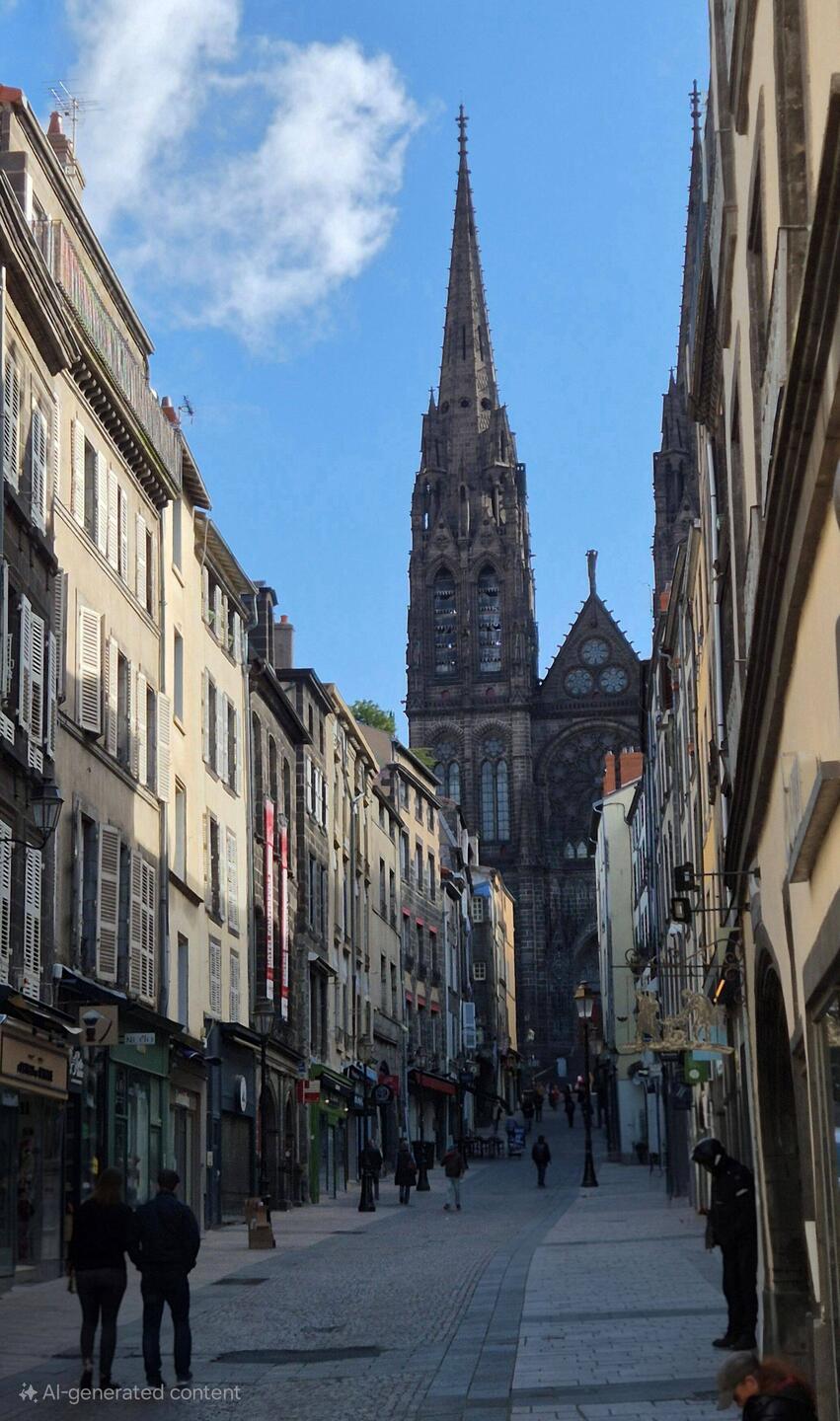 Looking toward the 13th century Cathedral of Notre-Dame de l’Assomption