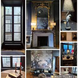 Inside the apartment, very opulent but comfortable.
