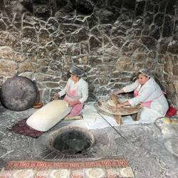 Lavash bread making - women made it look easy