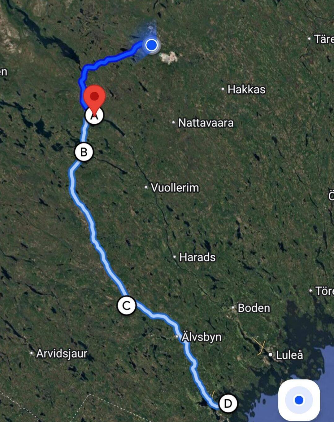 Das sind nur knapp über 300 Km, Donnerstag werde ich wohl an der Küste sein