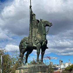 Statue in front of the main cathedral
